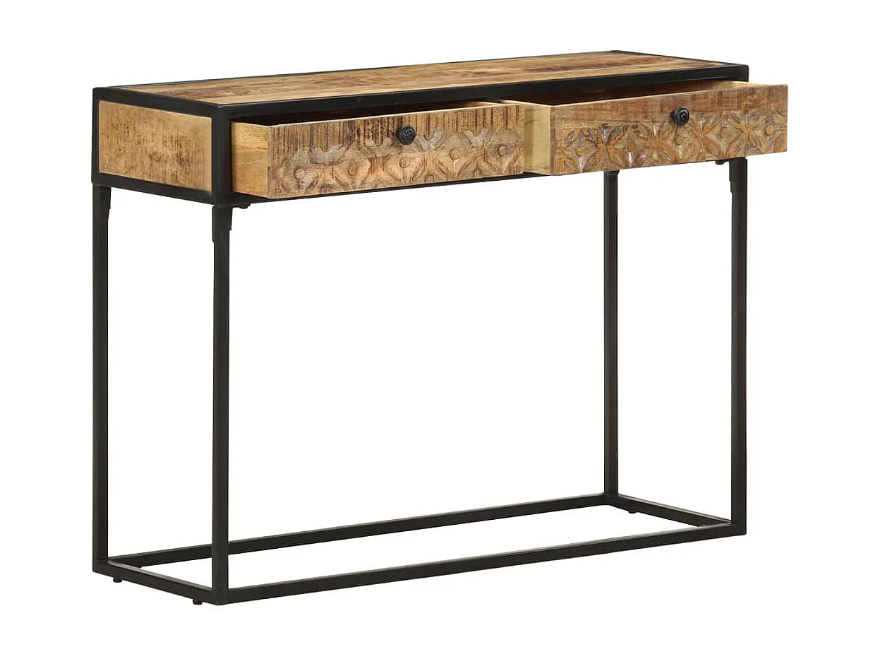 Mesa consola 100x35x75 cm madeira de mangueira maciça