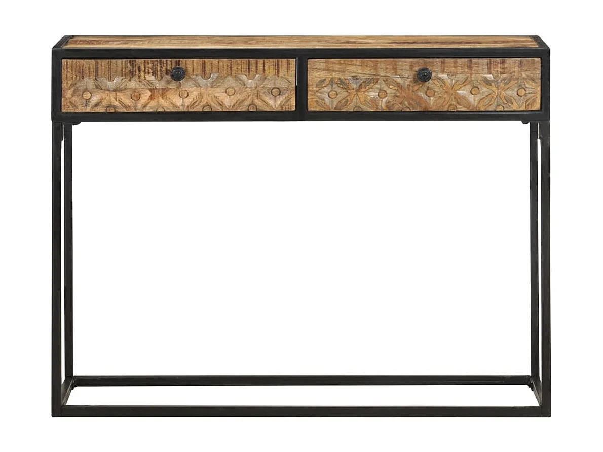 Mesa consola 100x35x75 cm madeira de mangueira maciça