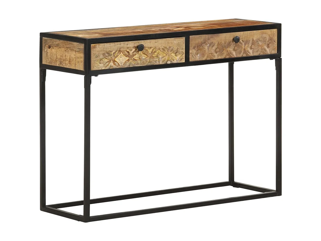 Mesa consola 100x35x75 cm madeira de mangueira maciça