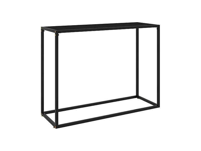 Table console Noir 100x35x75 cm Verre trempé