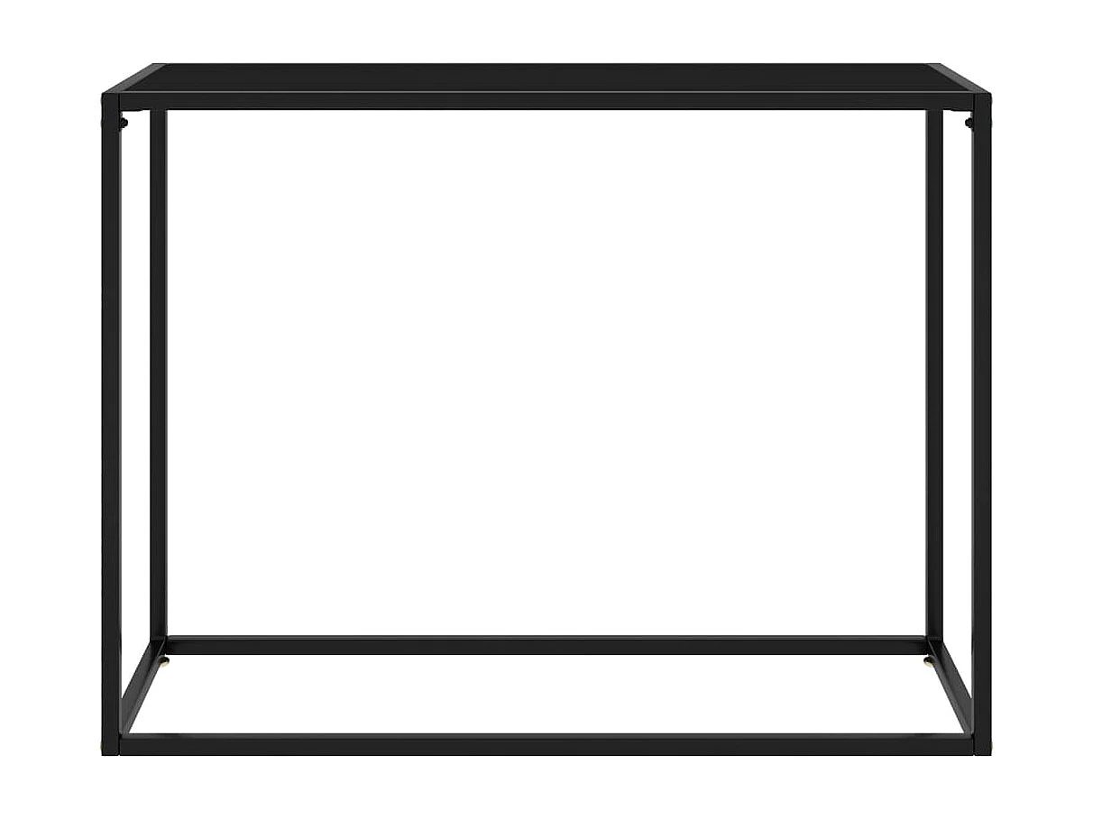 Mesa consola vidrio templado negro 100x35x75 cm