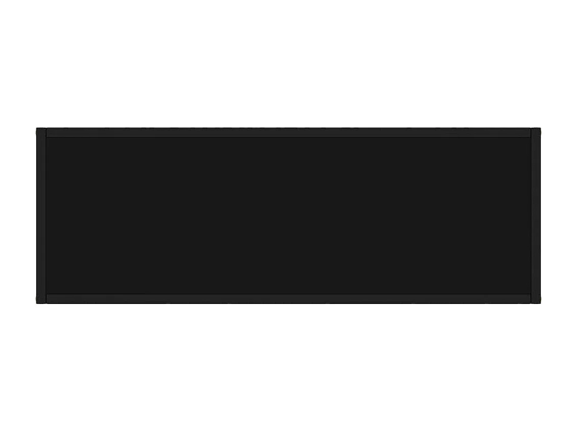 Mesa consola vidrio templado negro 100x35x75 cm