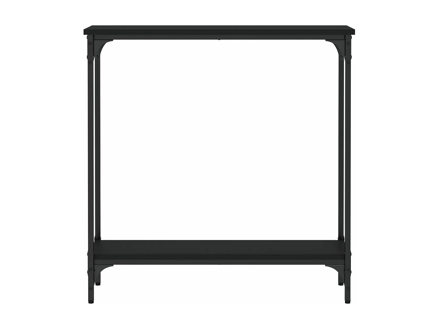 Table console noir 75x22,5x75 cm bois d'ingénierie