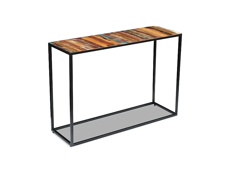Mesa consola de madera maciza reciclada 110x35x76 cm