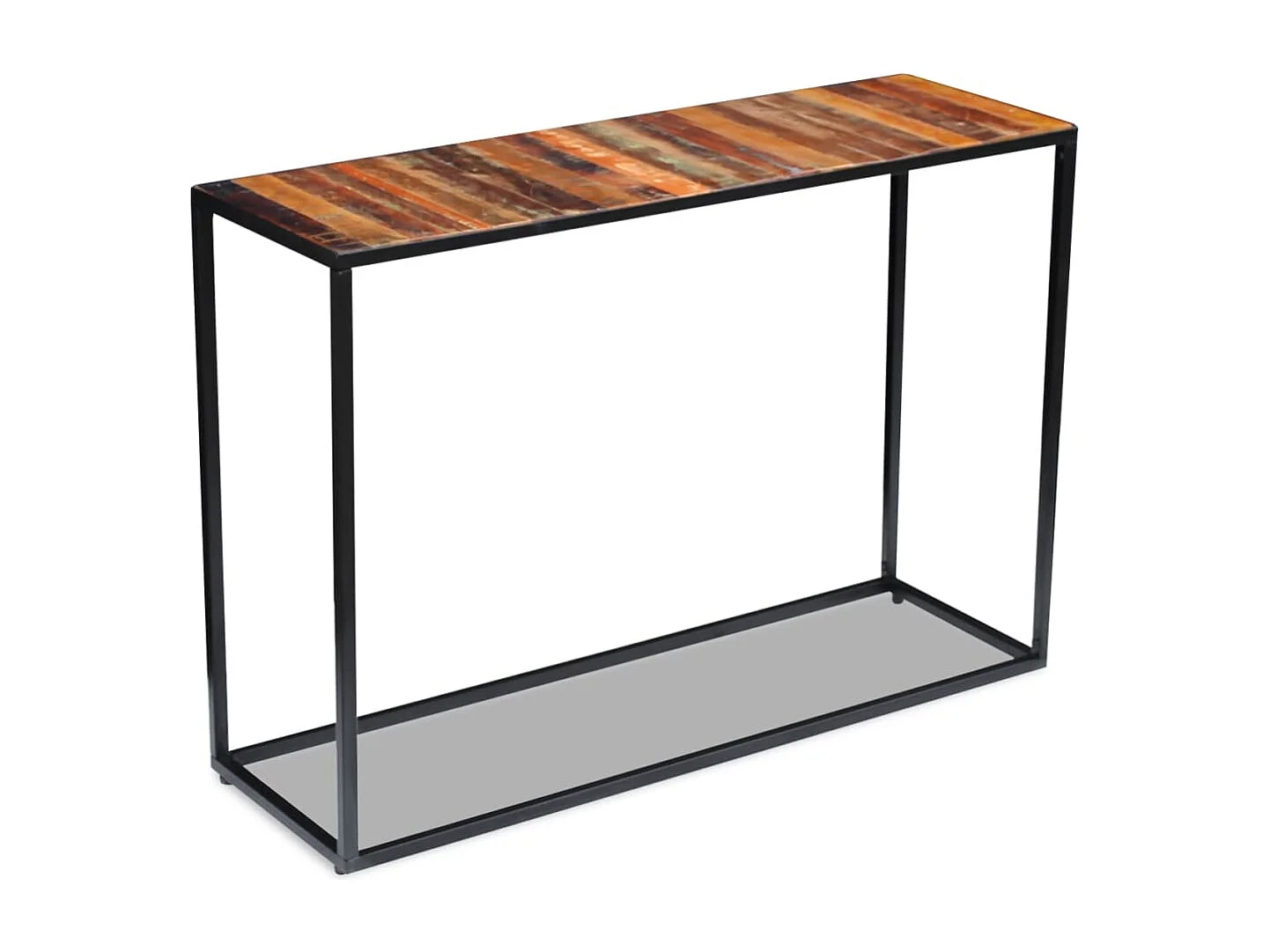 Mesa consola 110x35x76 cm madeira reciclada maciça