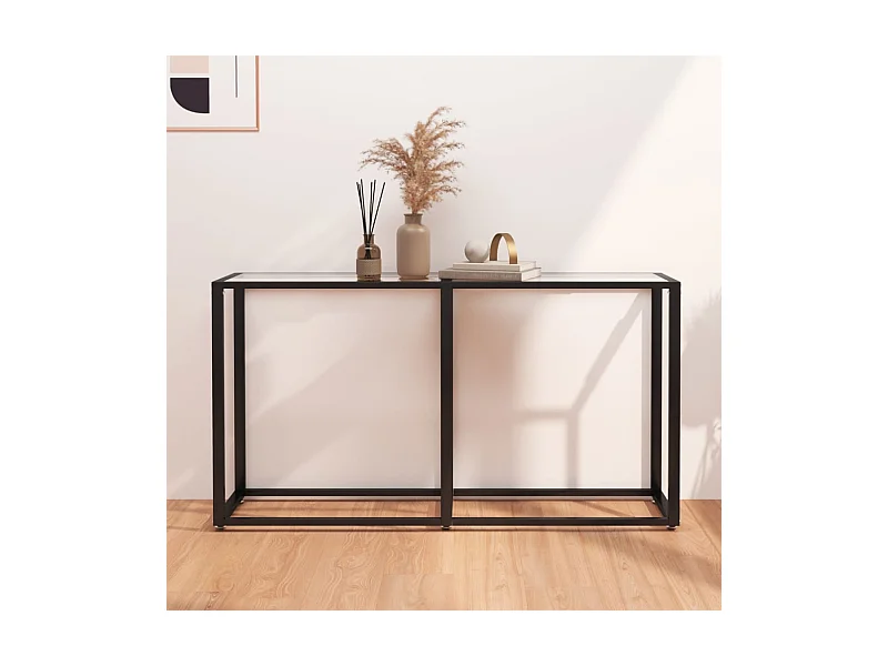 Table console Transparent 140x35x75,5 cm Verre trempé