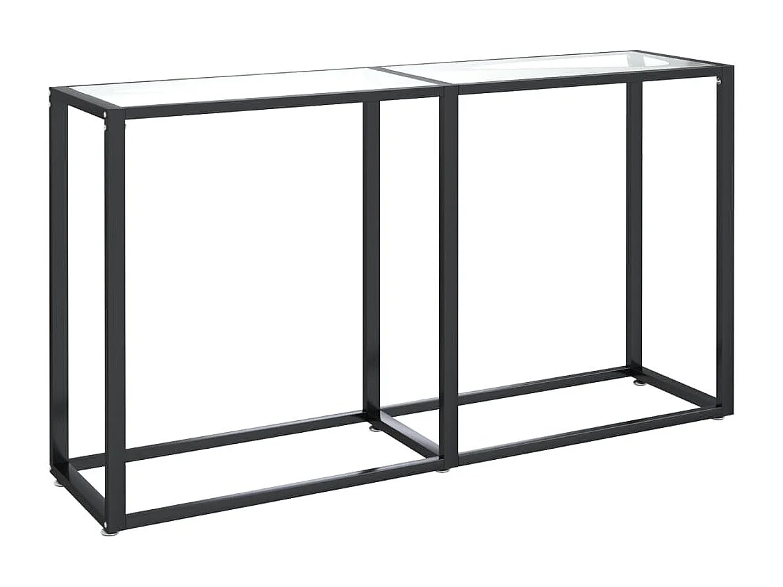 Table console Transparent 140x35x75,5 cm Verre trempé
