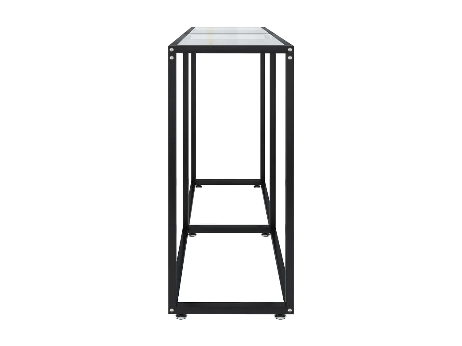 Table console Transparent 140x35x75,5 cm Verre trempé