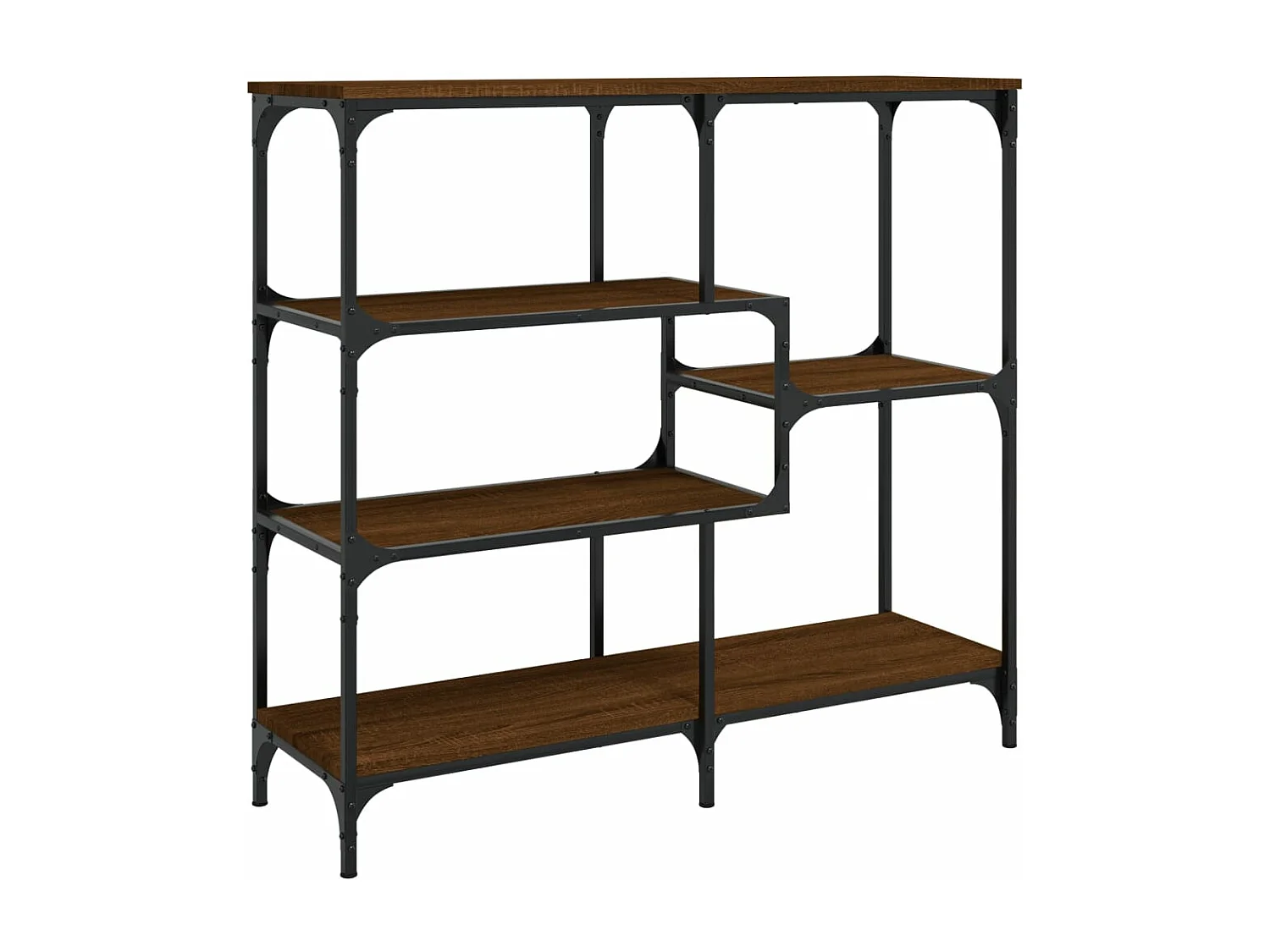 Mesa consola 103x32x95 cm derivados madeira carvalho castanho