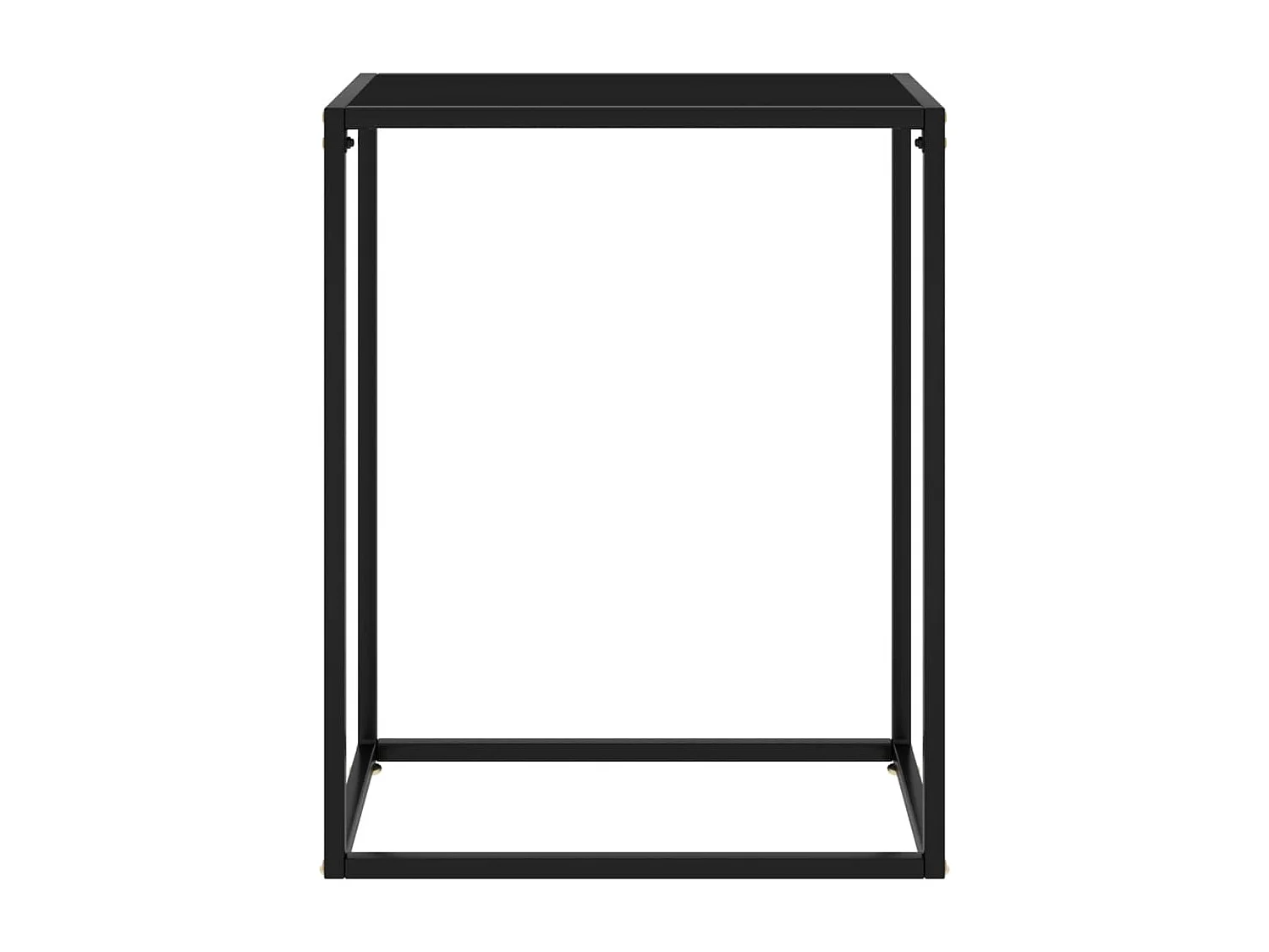 Table console Noir 60x35x75 cm Verre trempé