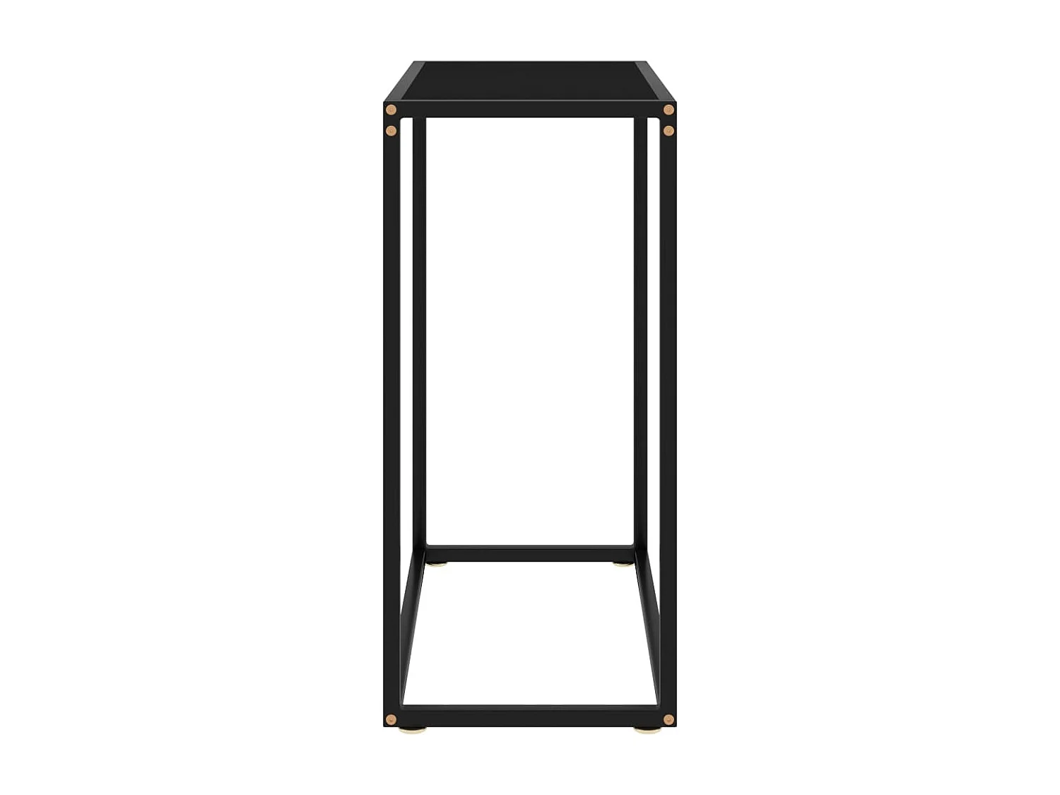 Table console Noir 60x35x75 cm Verre trempé
