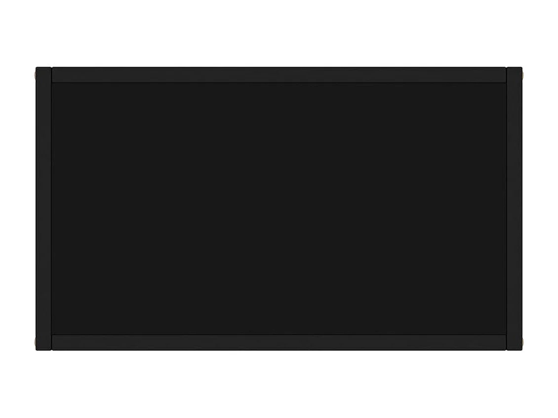 Mesa consola 60x35x75 cm vidro temperado preto