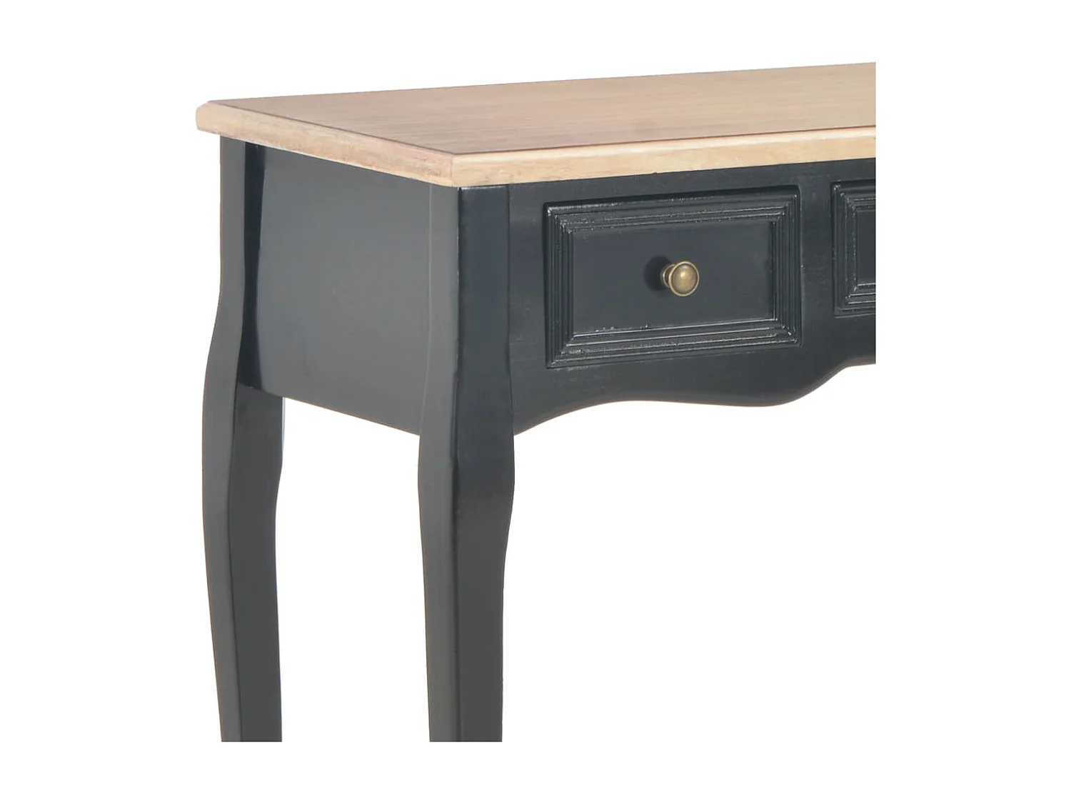 Toucador/mesa consola com 3 gavetas preto