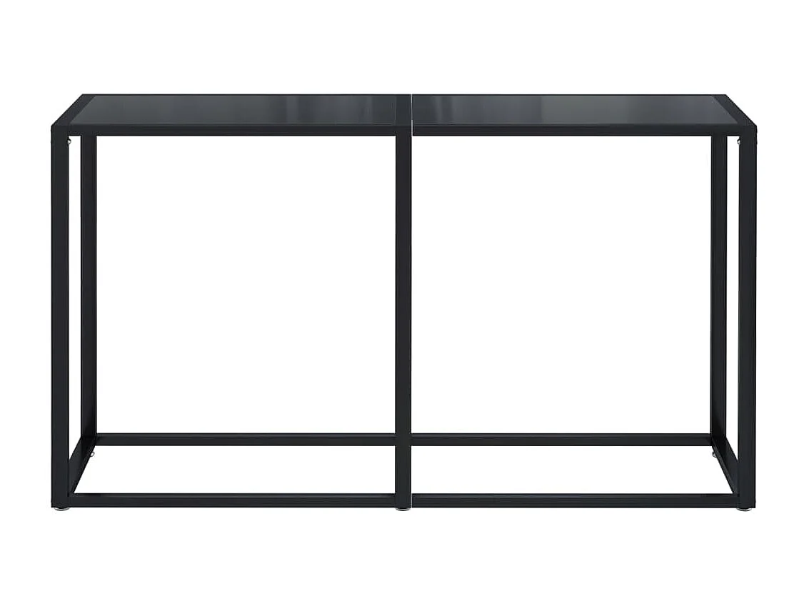 Table console Noir 140x35x75,5 cm Verre trempé
