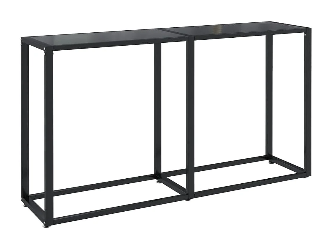 Mesa consola vidrio templado negro 140x35x75,5cm