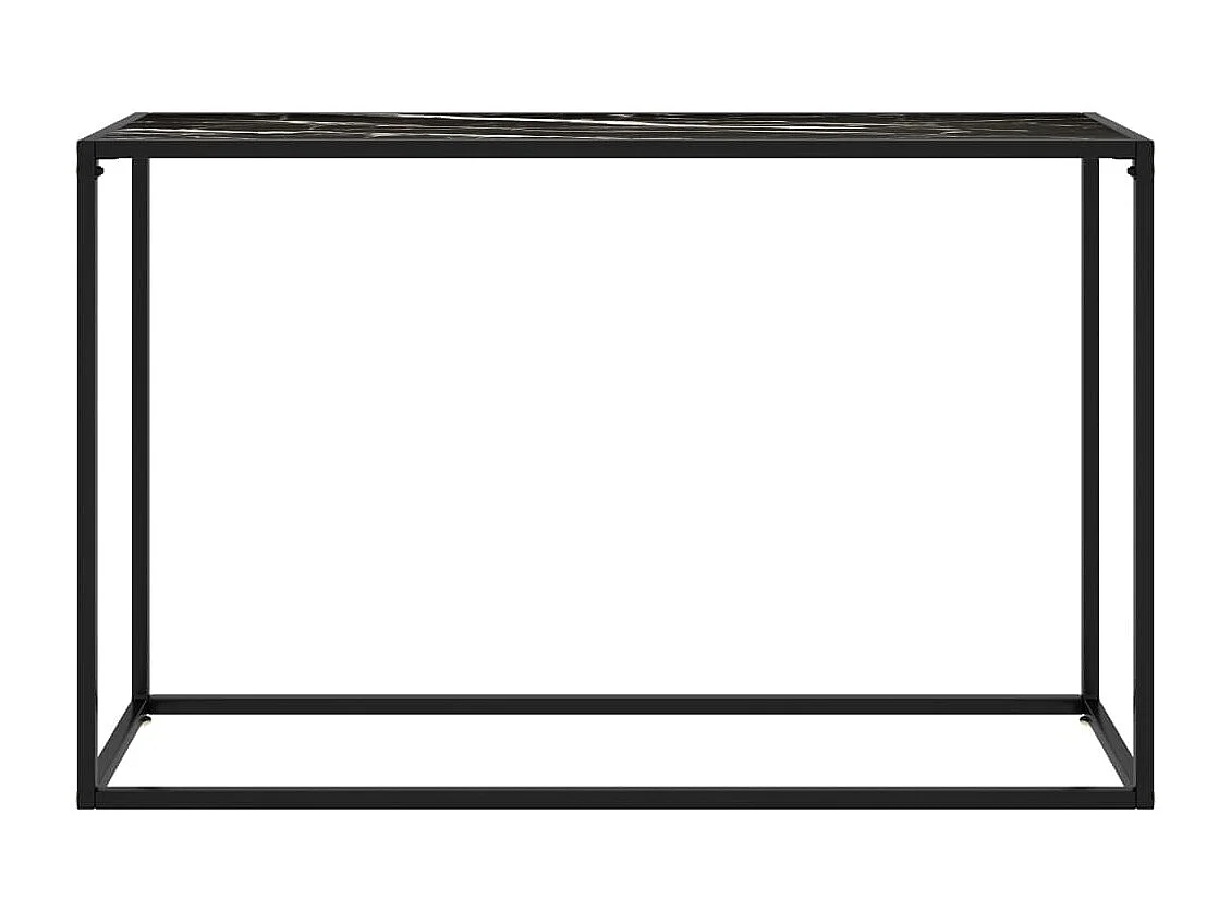 Mesa consola vidrio templado negro 120x35x75 cm