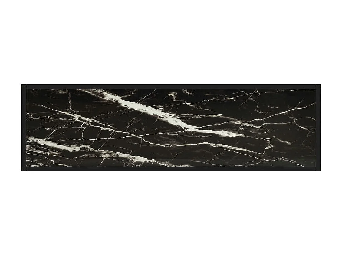 Mesa consola vidrio templado negro 120x35x75 cm