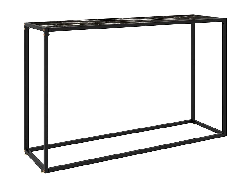 Mesa consola vidrio templado negro 120x35x75 cm