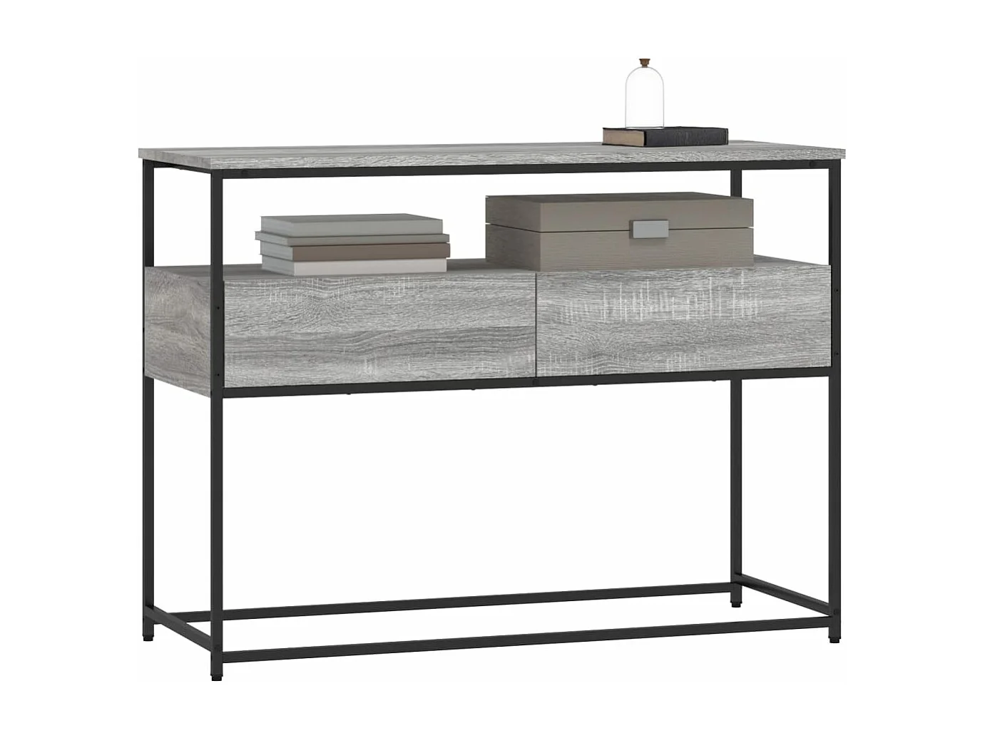 Wandtafel 100x40x75 cm bewerkt hout grijs sonoma eikenkleurig