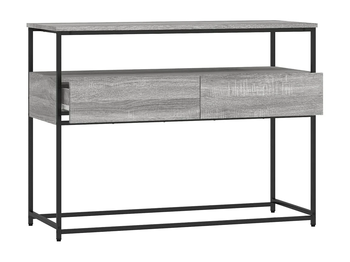 Wandtafel 100x40x75 cm bewerkt hout grijs sonoma eikenkleurig