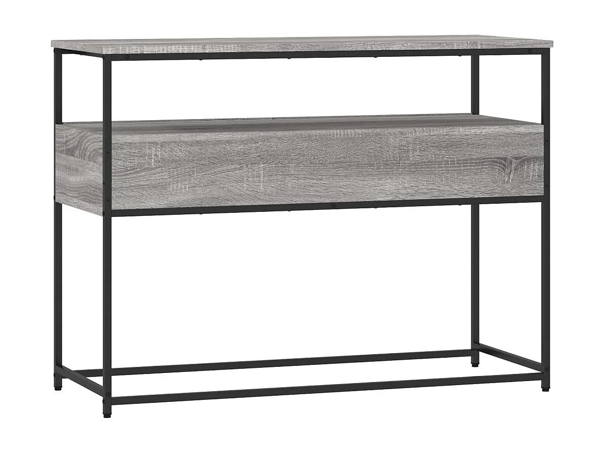 Wandtafel 100x40x75 cm bewerkt hout grijs sonoma eikenkleurig