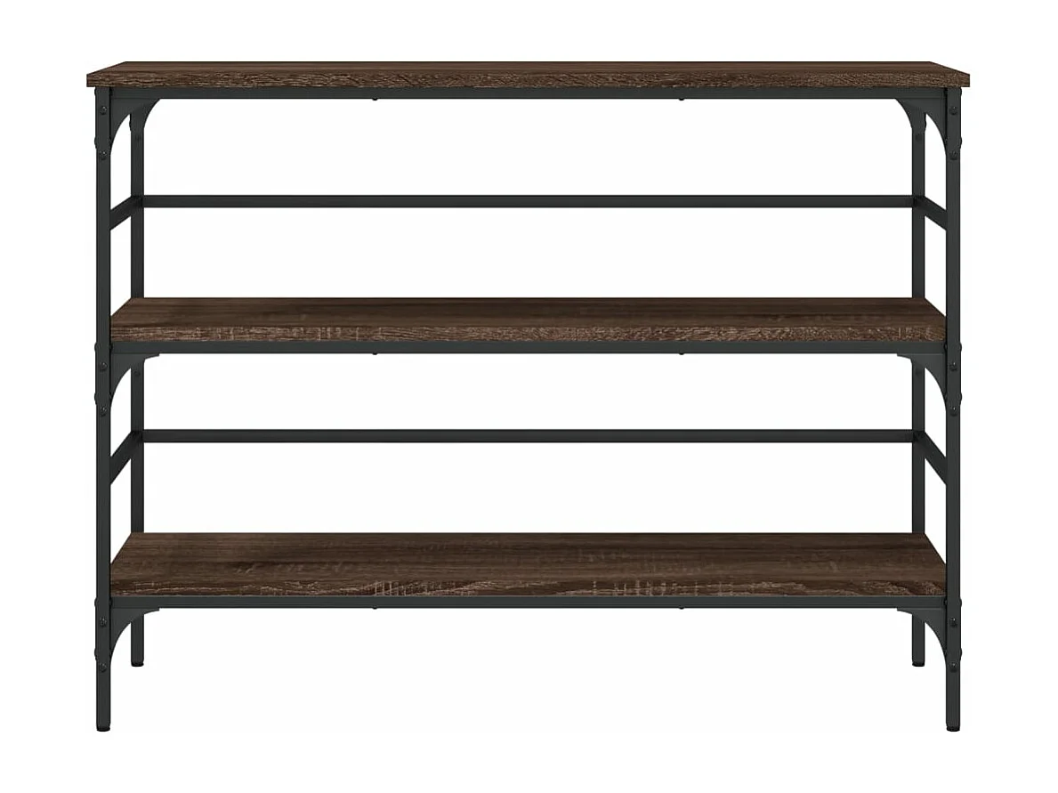 Table console chêne marron 100x32x75 cm bois d'ingénierie