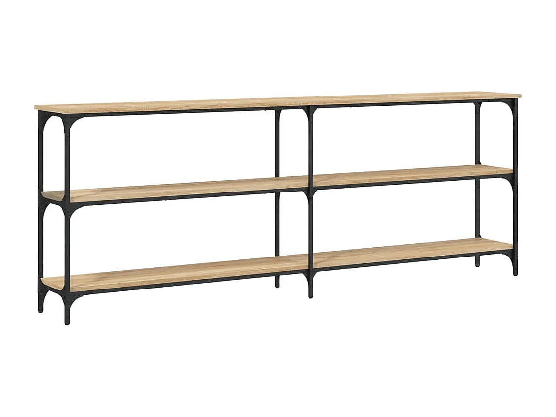 Table console chêne sonoma 200x29x75 cm bois d'ingénierie
