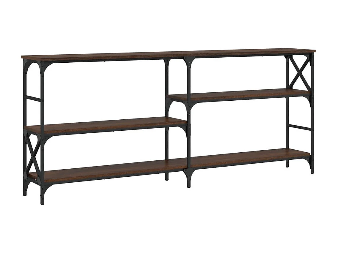 Mesa consola 180x29x76,5 cm derivados madeira carvalho castanho