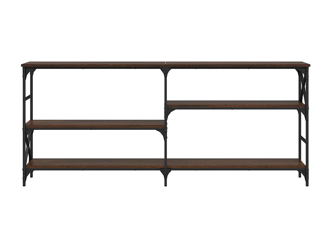 Table console chêne marron 180x29x76,5 cm bois d'ingénierie