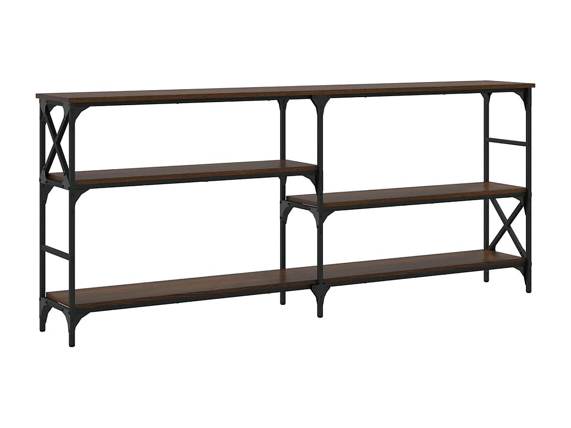 Table console chêne marron 180x29x76,5 cm bois d'ingénierie