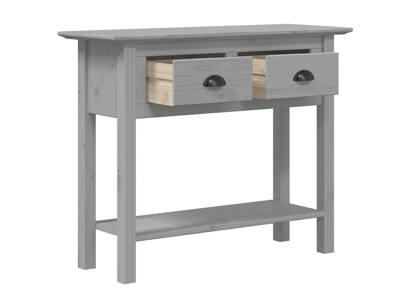 Table console BODO gris 90x34,5x73 cm bois de pin massif