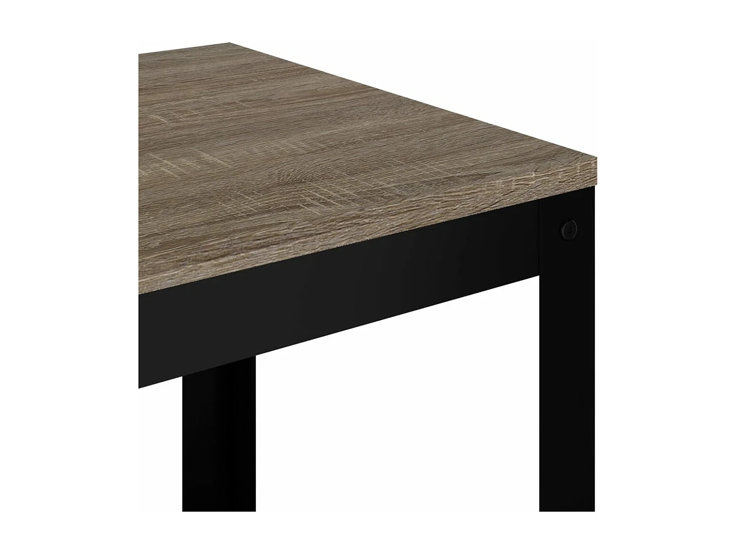 Table d'appoint Gris et noir 40x40x45 cm MDF et fer