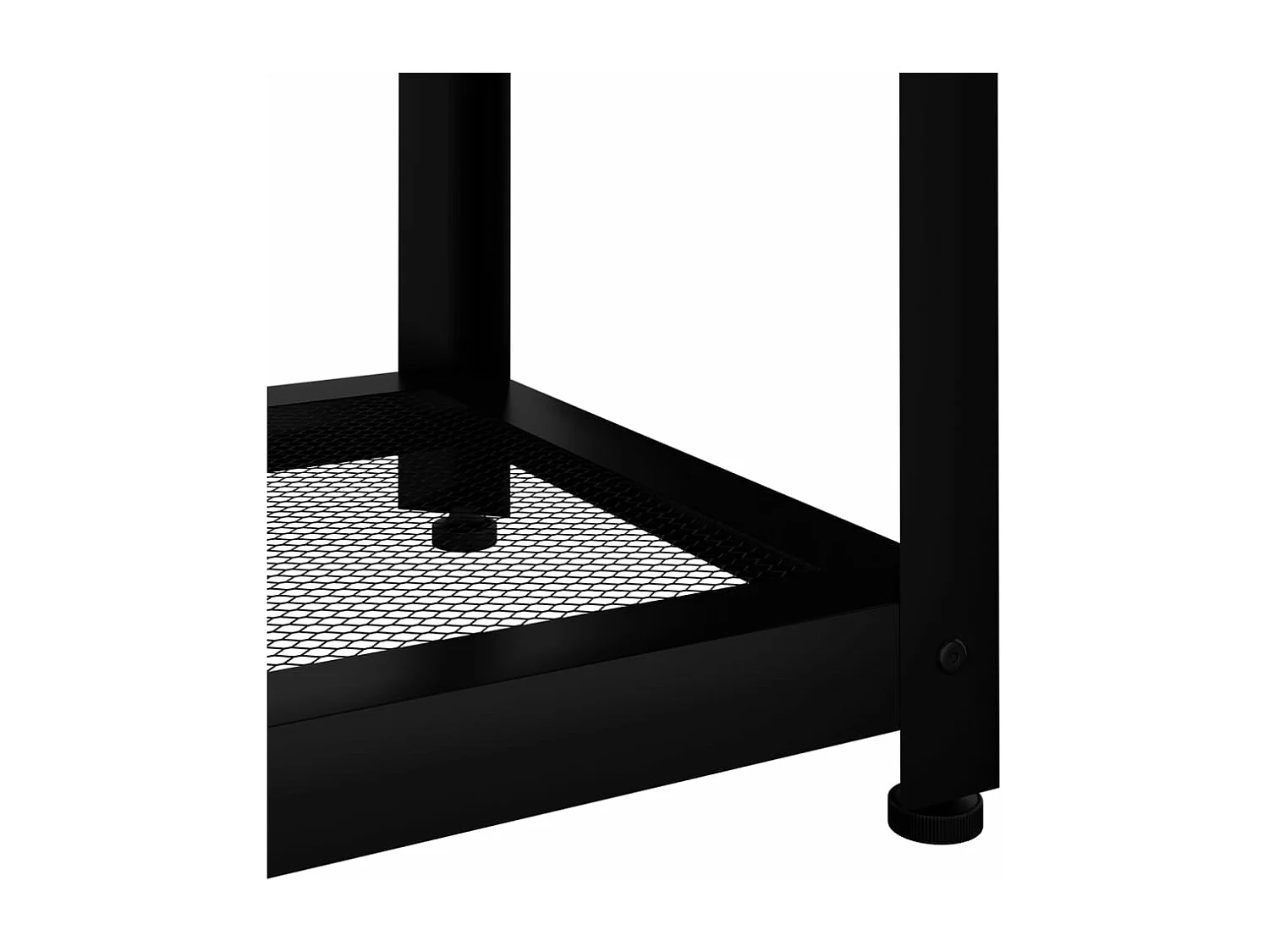 Table d'appoint Gris et noir 40x40x45 cm MDF et fer