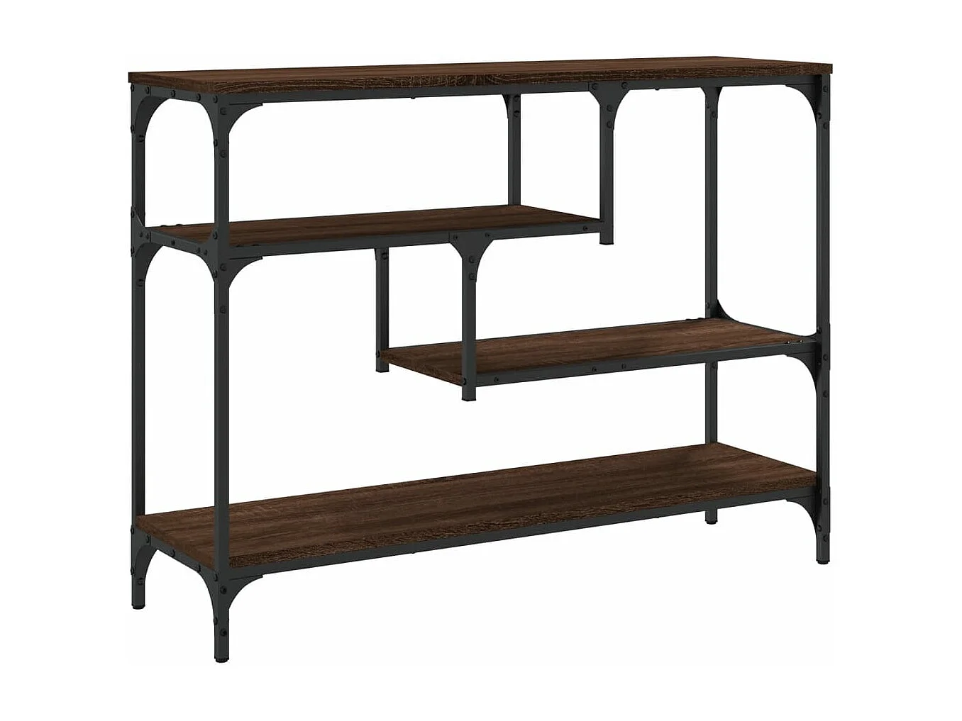 Table console chêne marron 100x30x75 cm bois d'ingénierie