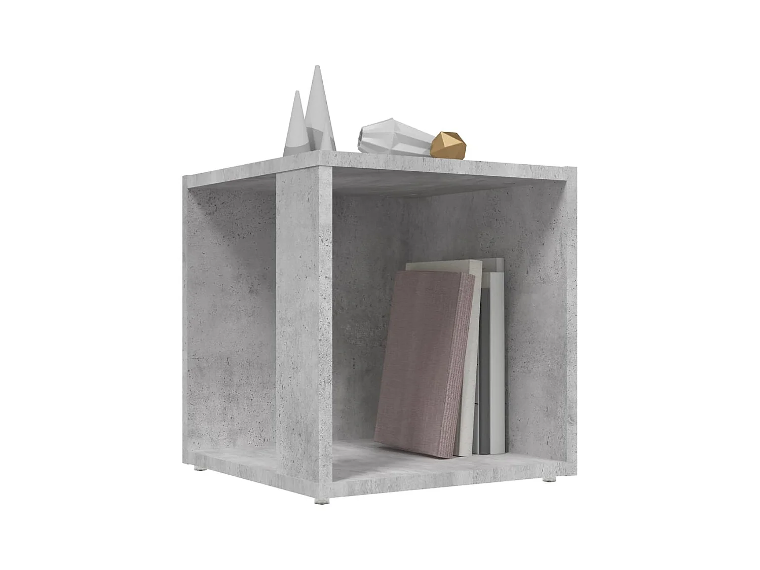 Table d'appoint Gris béton 33x33x34,5 cm Aggloméré