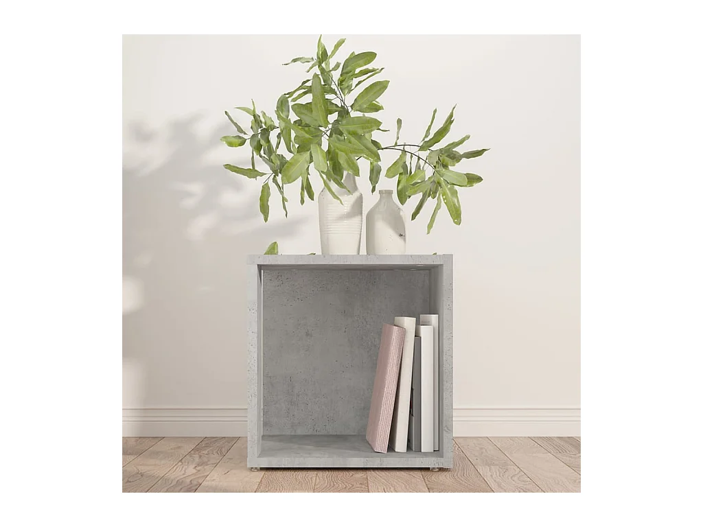 Table d'appoint Gris béton 33x33x34,5 cm Aggloméré