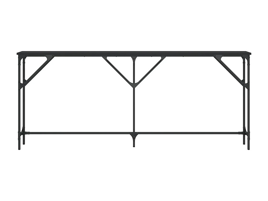 Table console noir 180x23x75 cm bois d'ingénierie