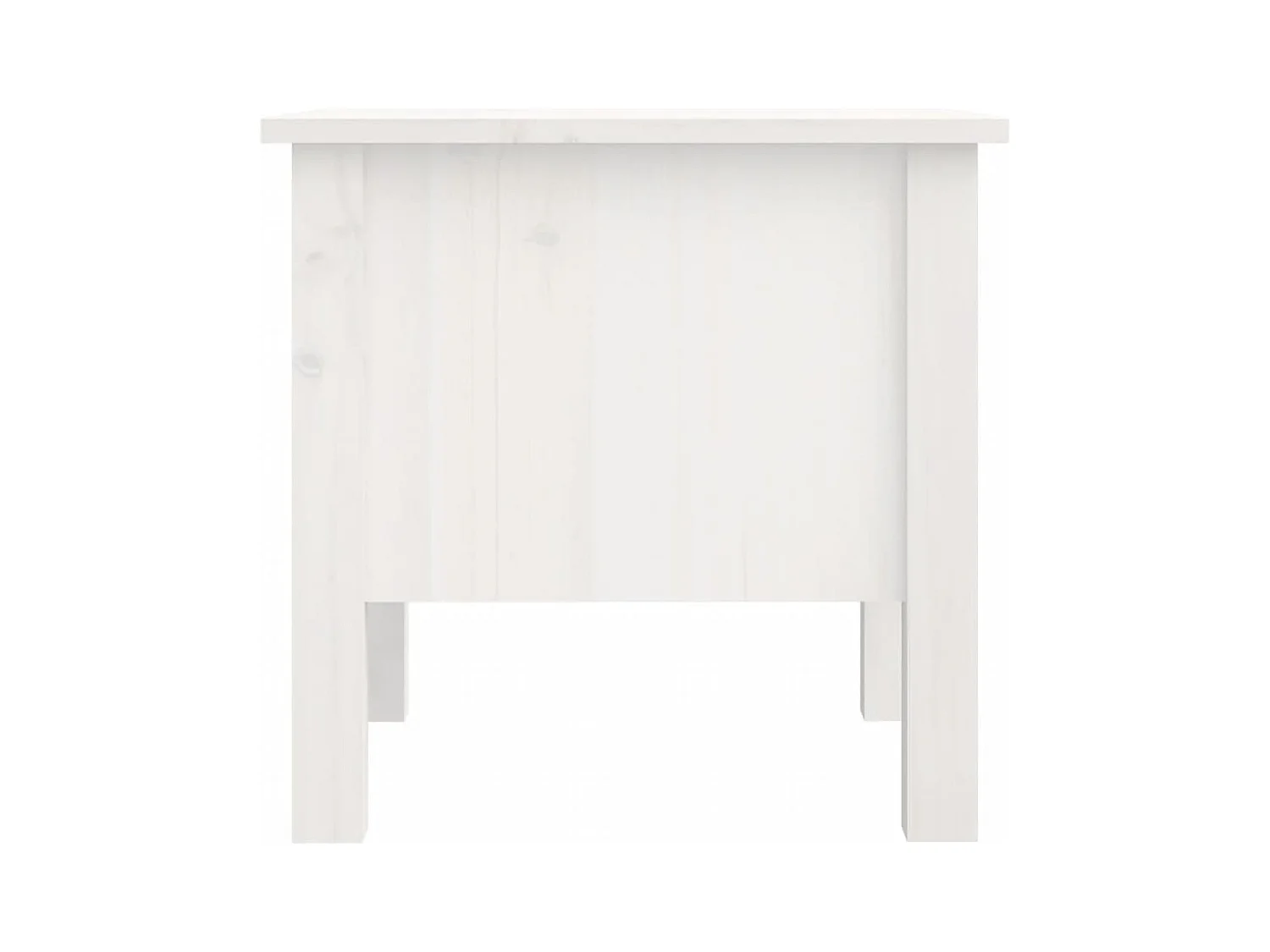 Table d'appoint Blanc 40x40x39 cm Bois massif de pin