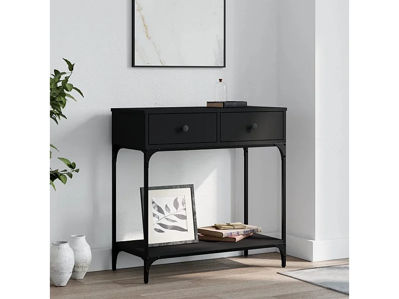 Mesa consola 75x34,5x75 cm derivados de madeira preto