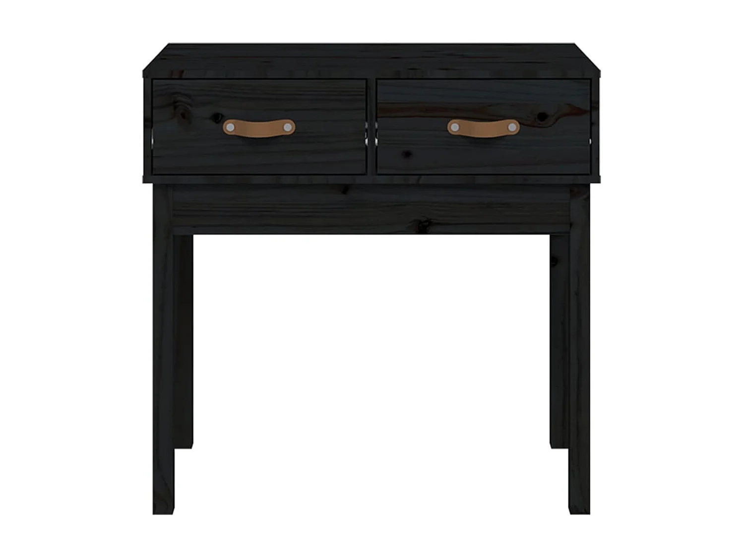 Mesa consola 76,5x40x75 cm madeira de pinho maciça preto
