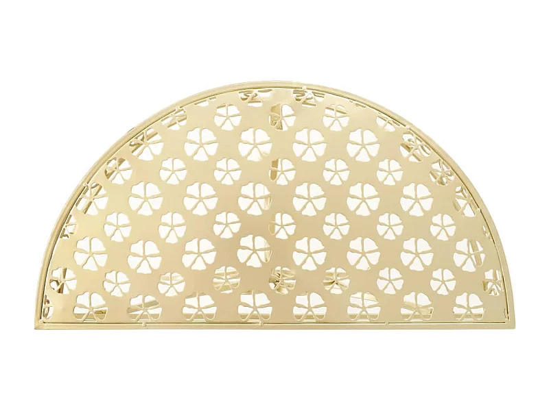Mesa de apoio vintage semicircular metal 72x36x74 cm dourado