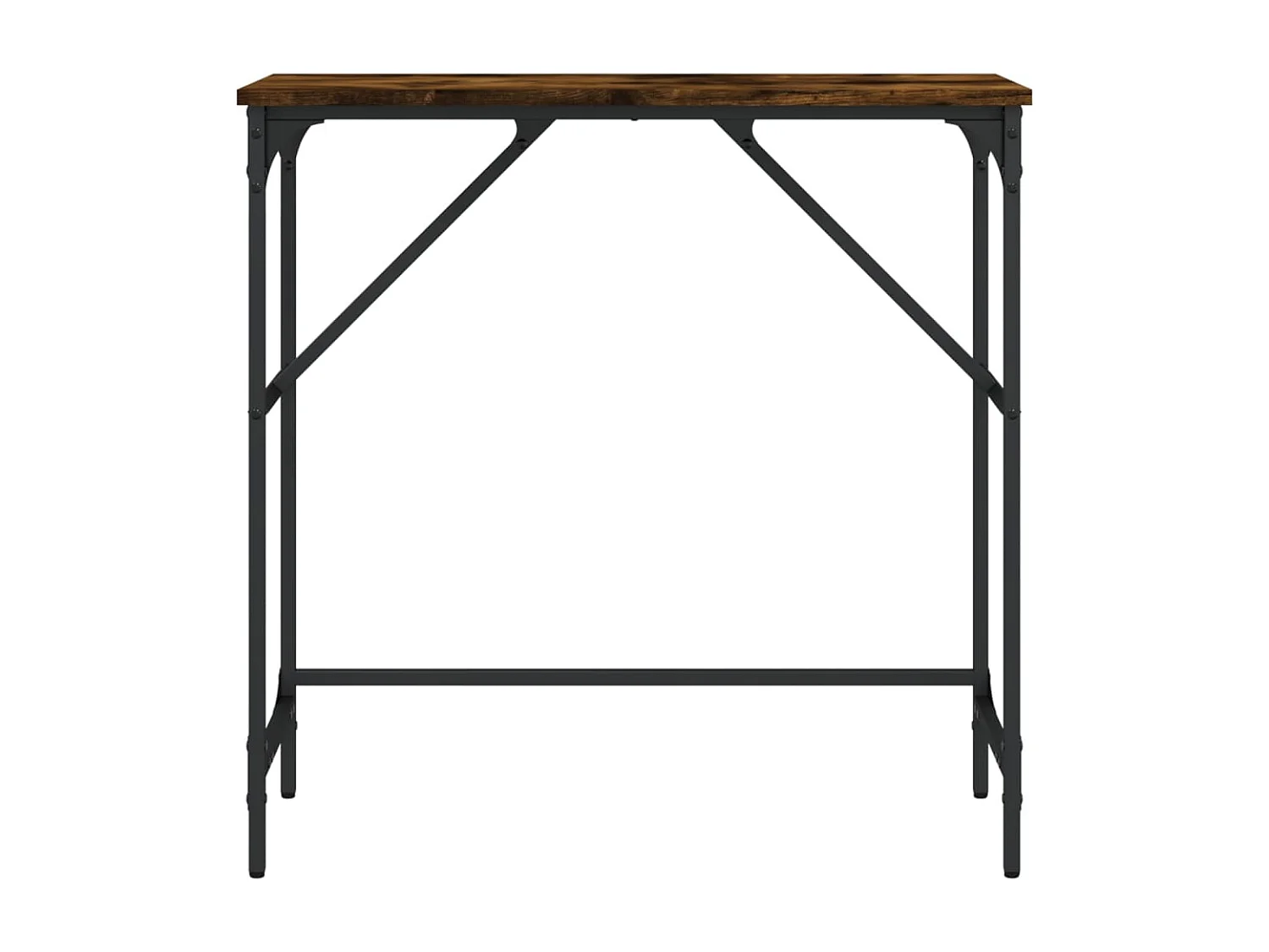 Table console chêne fumé 75x32x75 cm bois d'ingénierie