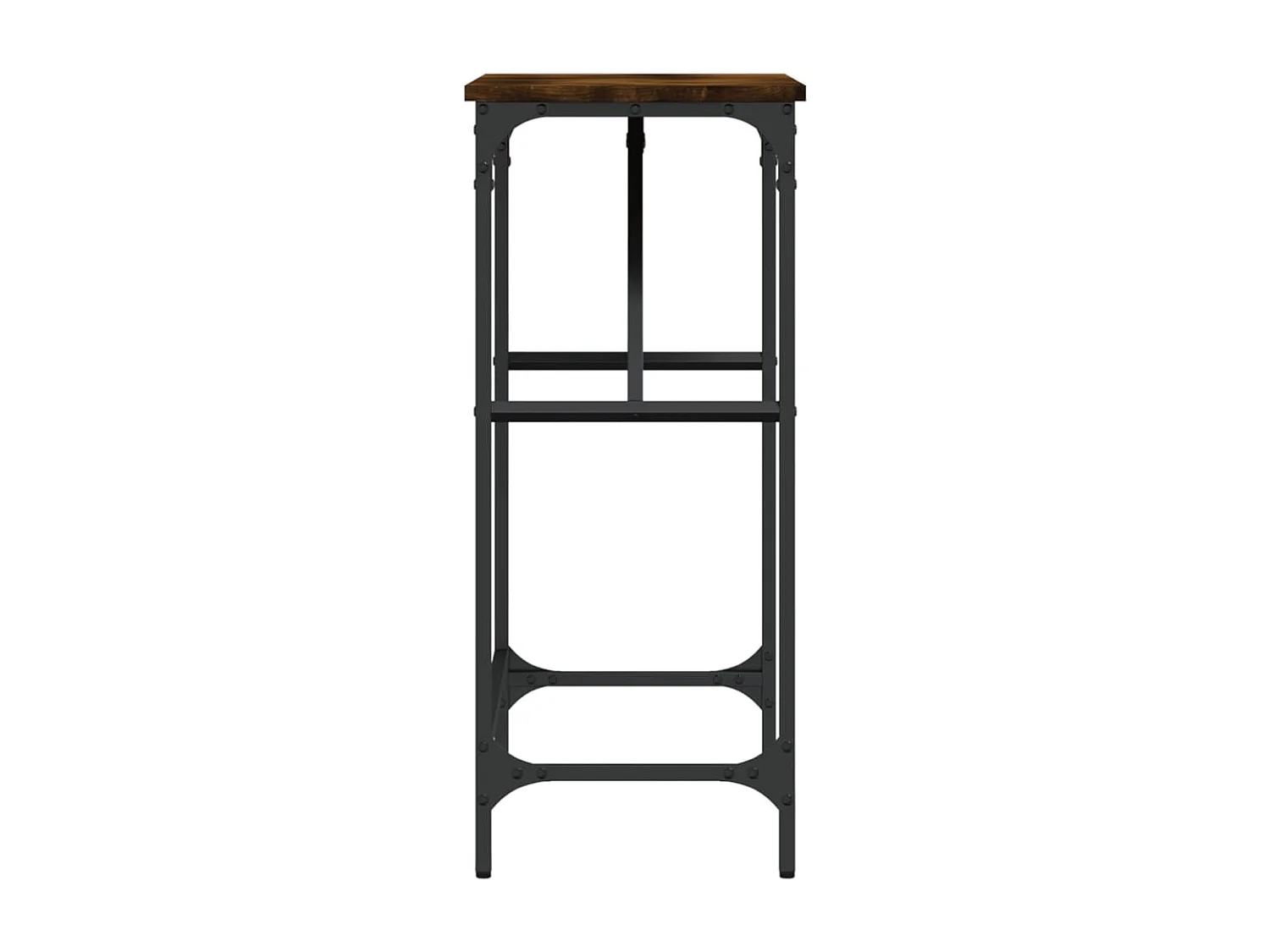 Table console chêne fumé 75x32x75 cm bois d'ingénierie