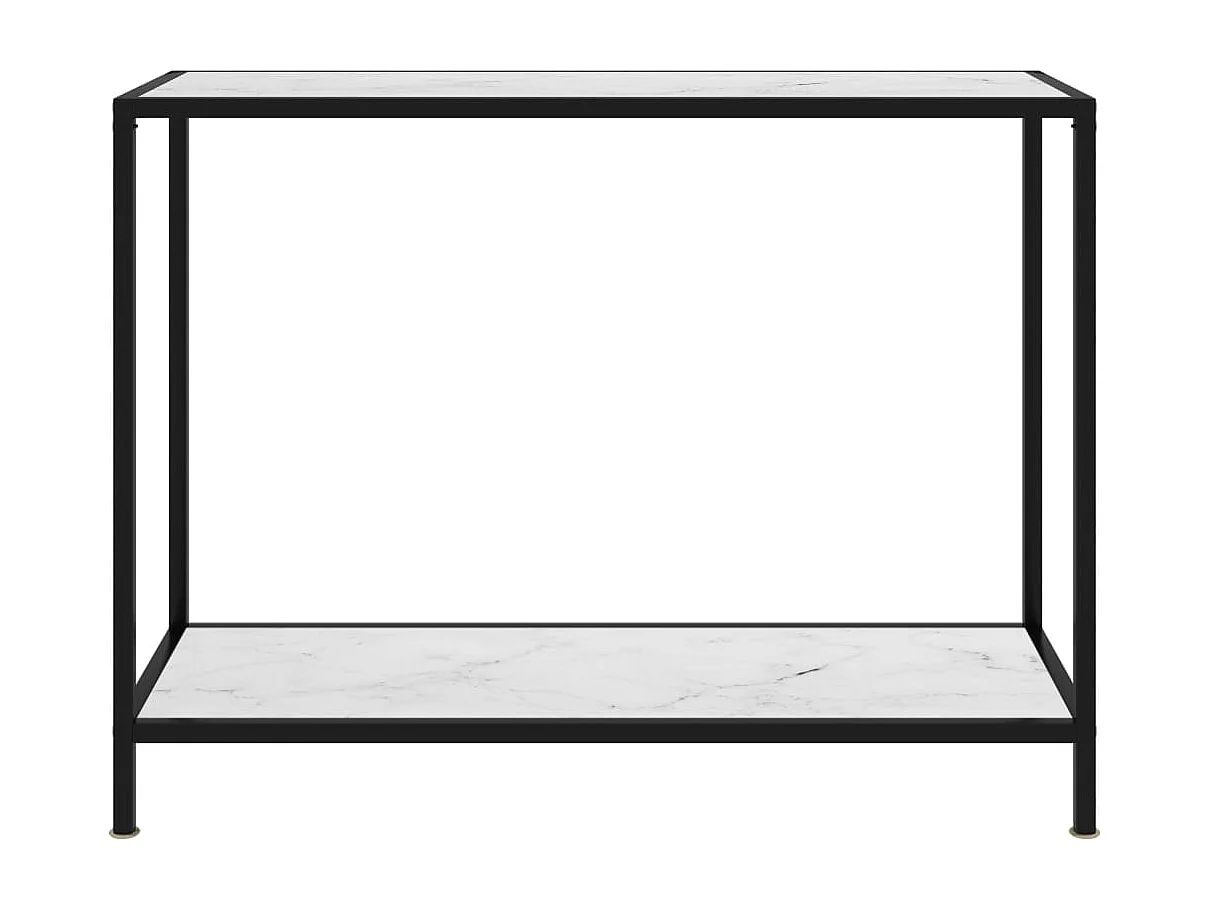 Table console Blanc 100x35x75 cm Verre trempé