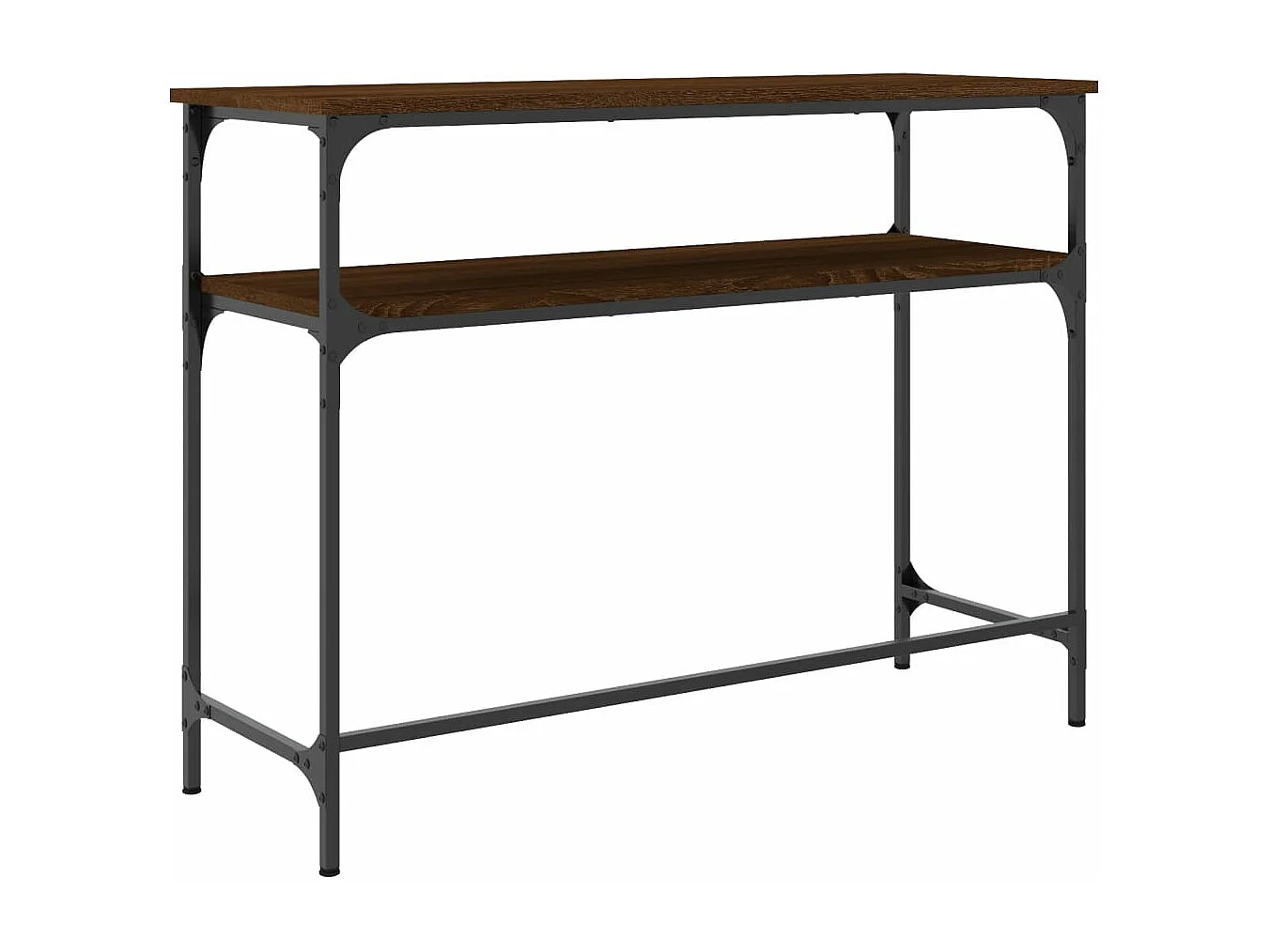 Table console chêne marron 100x35,5x75 cm bois d'ingénierie