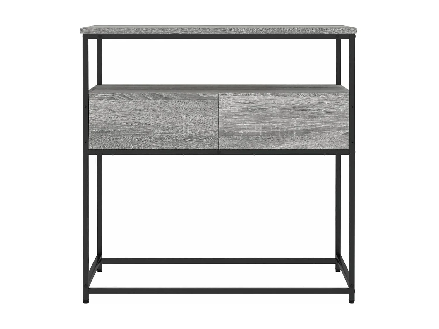 Table console sonoma gris 75x40x75 cm bois d'ingénierie