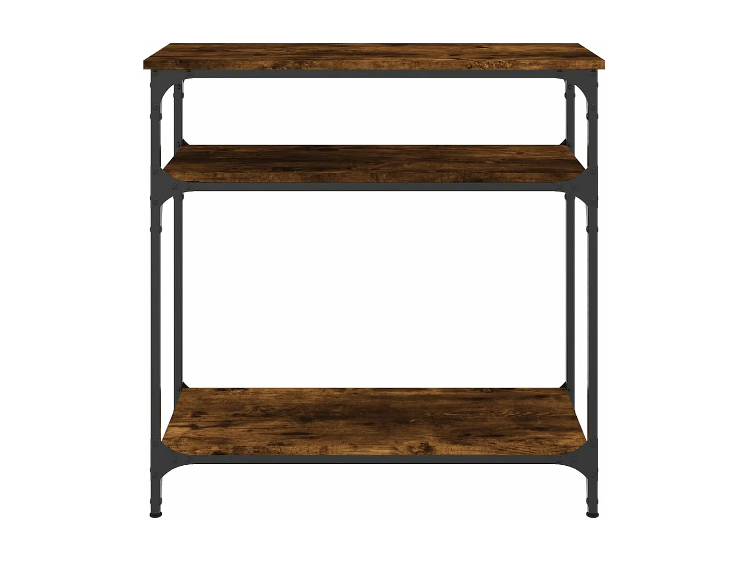 Mesa consola madera de ingeniería roble ahumado 75x29x75 cm