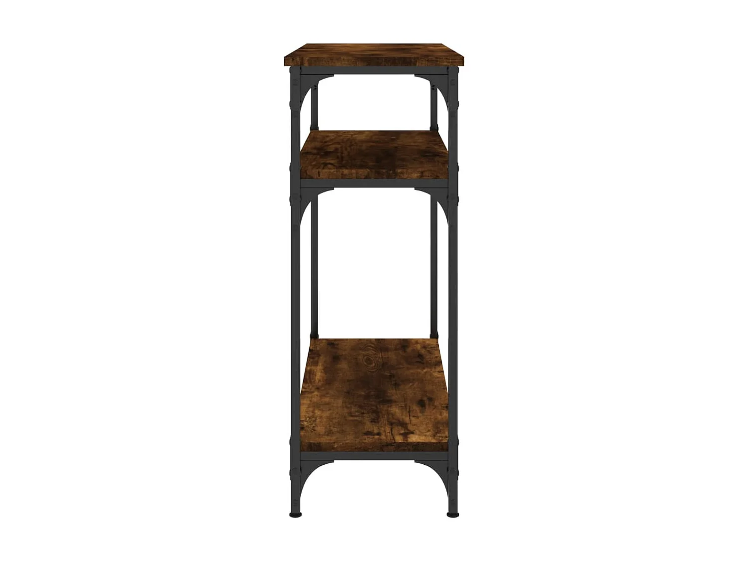 Mesa consola 75x29x75 cm derivados de madeira carvalho fumado