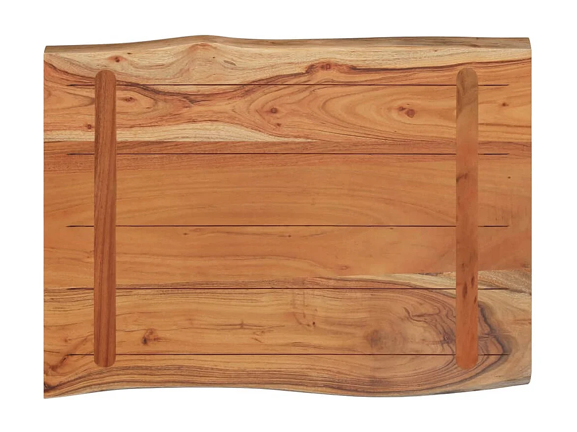 Table d'appoint 50x40x2,5cm bois massif acacia bordure assortie