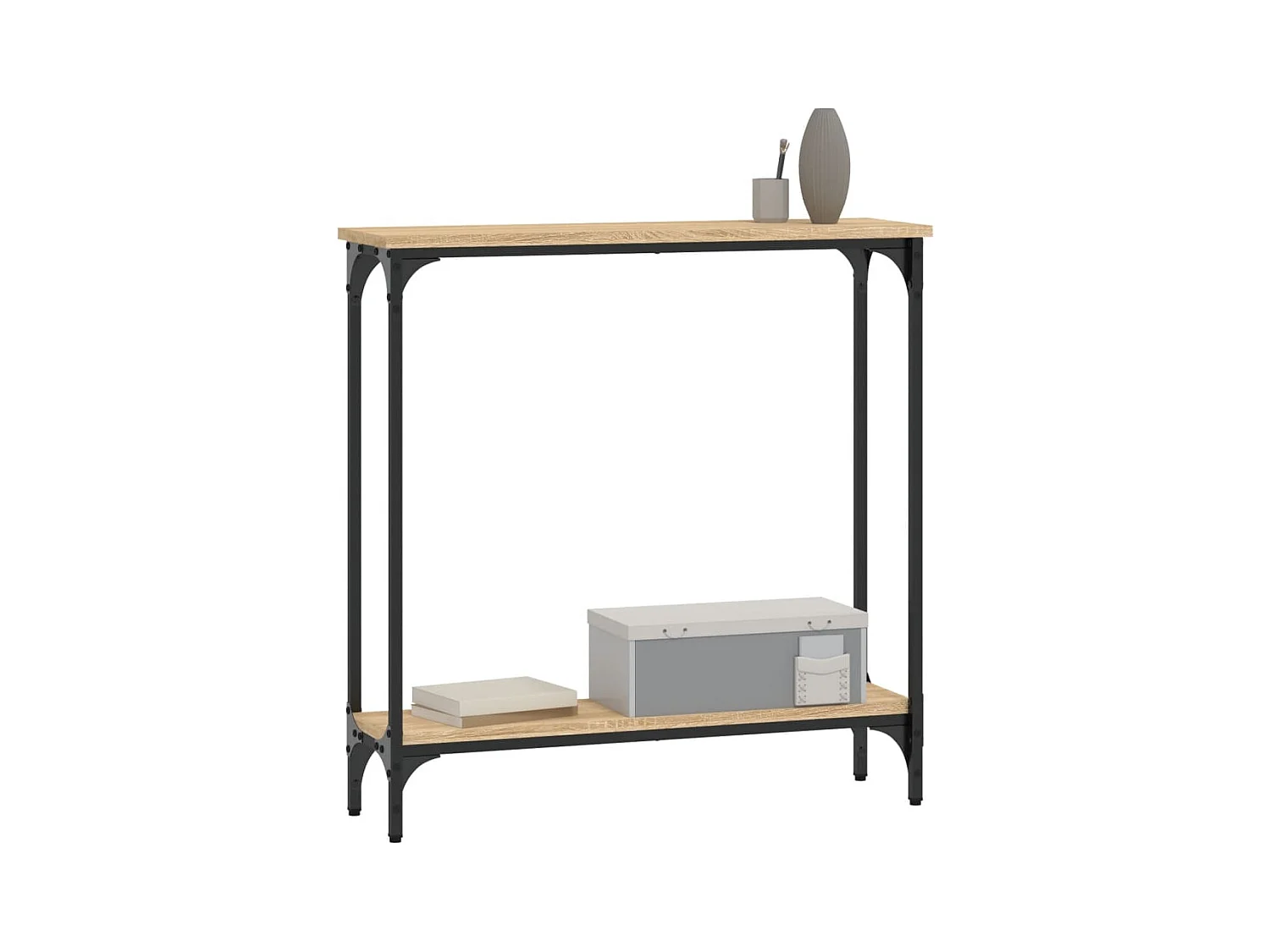 Table console chêne sonoma 75x22,5x75 cm bois d'ingénierie